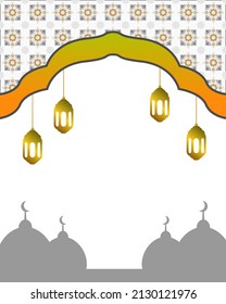 Ramadan kareem vector illustration. Ramadan kareem template for banner, greeting card, flyer, invitation, and poster design. Trendy Ramadan flat design for vector illustration.