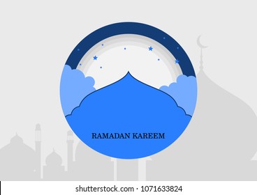 ramadan kareem vector illustration.muslim celebration banner template.islamic religion modern design.arabic culture background