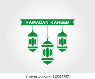 Ramadan kareem. vector label