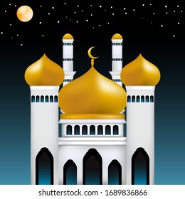 Ramadan Kareem Vector. Mosque Image. Background. Mosque