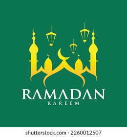 ramadan kareem vector set logo to welcome ramadan holy month of muslims template