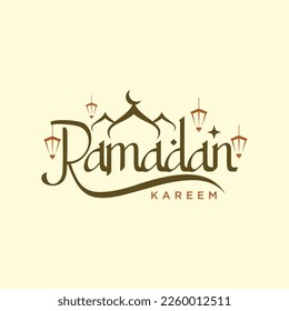 ramadan kareem vector set logo to welcome ramadan holy month of muslims template