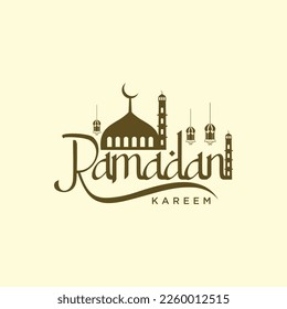 ramadan kareem vector set logo para dar la bienvenida a ramadán sagrado mes de los musulmanes plantilla
