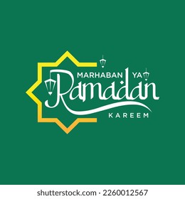 ramadan kareem vector set logo to welcome ramadan holy month of muslims template