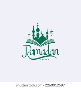 ramadan kareem vector set logo to welcome ramadan holy month of muslims template