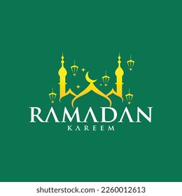 ramadan kareem vector set logo to welcome ramadan holy month of muslims template