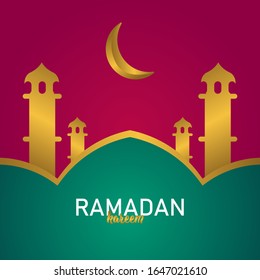 Ramadan Kareem Vector Template Design Illustration