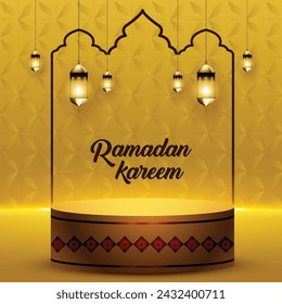 Ramadan kareem vector template design 