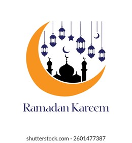 Ramadan Kareem Vector Template Design.