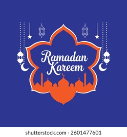Ramadan Kareem Vector Template Design.
