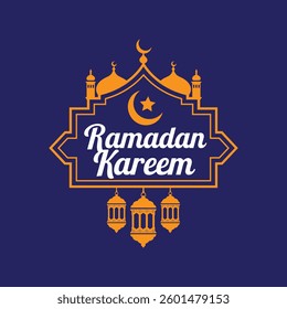 Ramadan Kareem Vector Template Design.