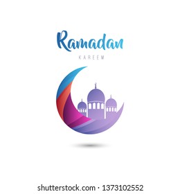 Ramadan kareem vector template. Illustration full color.