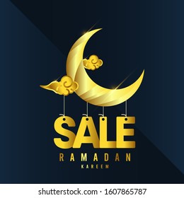 Ramadan kareem vector template. Illustration full color. Design for banner, greeting cards or print.