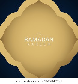 Ramadan kareem vector template. Illustration full color. Design for banner, greeting cards or print.
