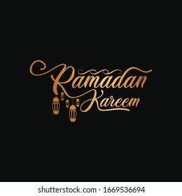 Ramadan kareem. Vector typographic design set with calligraphy and lettering. Usable for greeting cards, print and clothing.