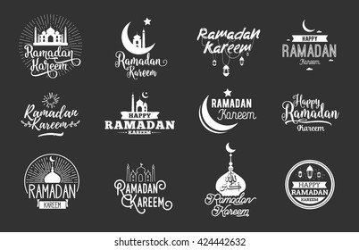  Ramadán kareem. Diseño tipográfico vectorial con caligrafía y letras. Se puede usar para tarjetas de felicitación, impresión y ropa.