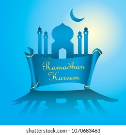 Ramadan Kareem, Vector Typography, Islamic Background, Holidays
