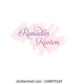 Ramadan Kareem vector typography with paint brush  background - Vector 