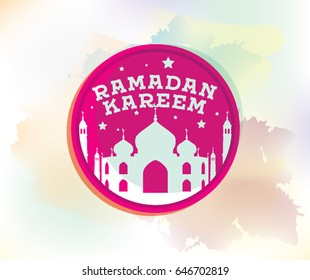 Ramadan kareem. Vector typography, text design. Background for greeting cards, print and web.