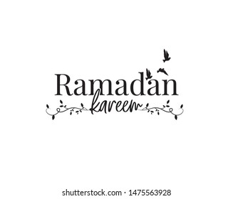 Ramadan Kareem vector, wording design, lettering. Poster design isolated on white background, wall decals, wall artwork, wall decor 