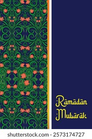ramadan kareem vintage card template design