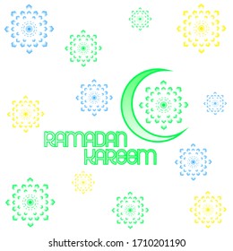 Ramadan Kareem Wallpaper Background Design in Floral Motif.