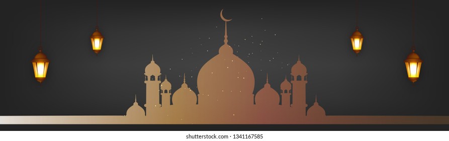 Ramadan Kareem Wallpaper Banner Design.