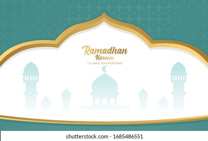 Plantilla de diseño de papel tapiz Ramadan Kareem. fondo del tema islámico