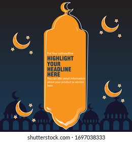Ramadan Kareem Wallpaper design template
