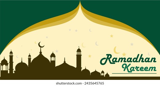 Ramadan Kareem Wallpaper design template.