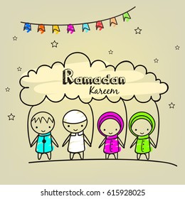 Ramadan Kareem Wallpaper design template.