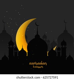 Ramadan Kareem Wallpaper design template.