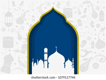 Ramadan kareem wallpaper, islamic pattern, arabic design, vector illustration