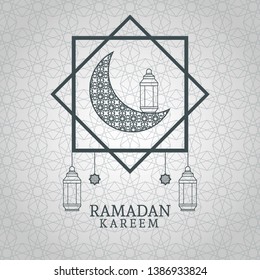 ramadan kareem with waning moon