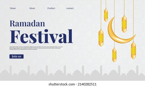 Vector de banderín web Ramadan kareem