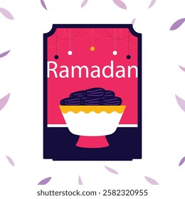 Ramadan Kareem window and lantern backgrounds. Modern Islamic greeting card template and wallpaper design. Poster and social media banner
