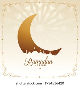 ramadan kareem wishes card in islamic style