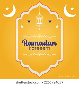 Ramadan kareem deseando un archivo de vector post 