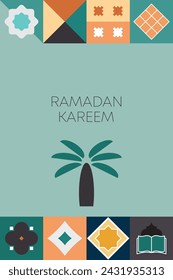 Ramadan Kareem, Islamische Grußkartenvorlage mit Ramadan für Tapetendesign, Poster, Medienbanner.