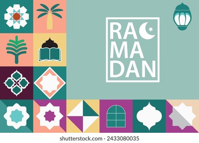 Ramadan Kareem,Islamic greeting card template with ramadan for wallpaper design,poster, media banner.