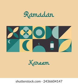 Ramadan Kareem, Islamische Grußkartenvorlage mit Ramadan für Tapetendesign, Poster, Medienbanner.