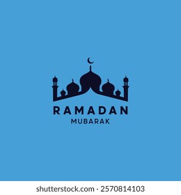 ramadan kareem,ramadan mubarak islamic mosque logo design vector
