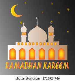 RAMADAN KAREEM,Vector illustration mosque image