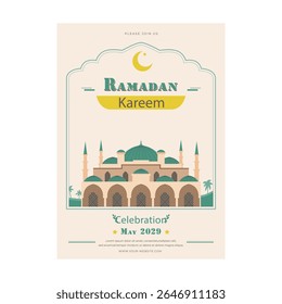 Ramadan Kareen flyer poster template design