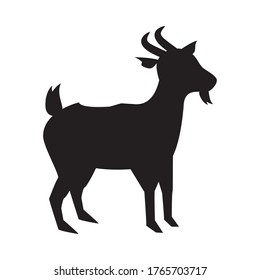 ramadan kareen goat silhouette decoration vector illustration design
