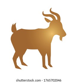 ramadan kareen a golden goat decoration vector illustration design 