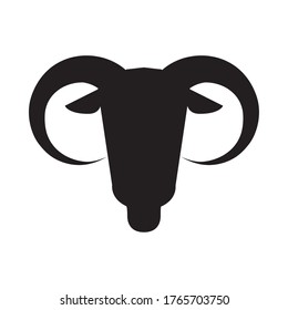 ramadan kareen head goat silhouette decoration vector illustration design