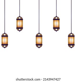 Ramadan kareen lantern vector design