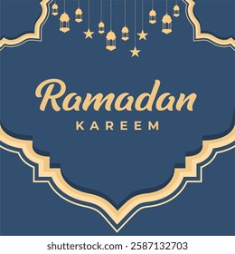 Ramadan karem flat vector background 