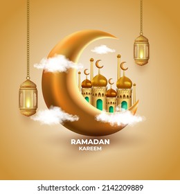 saludos de ramadan karem. diseño de ilustración vectorial